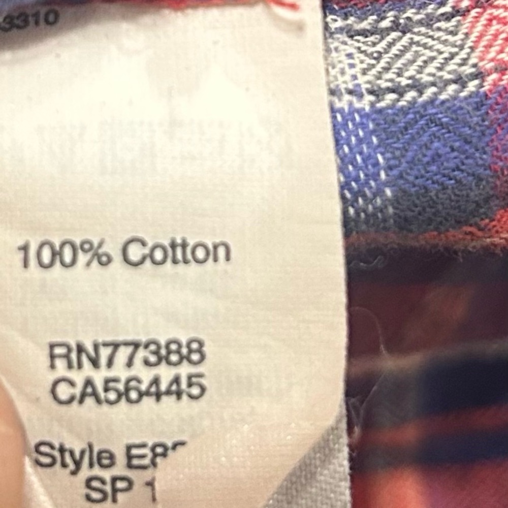Madewell Plaid Button down Shirt Red White Blue Women’s Size M‎ (475) - Picture 6 of 7